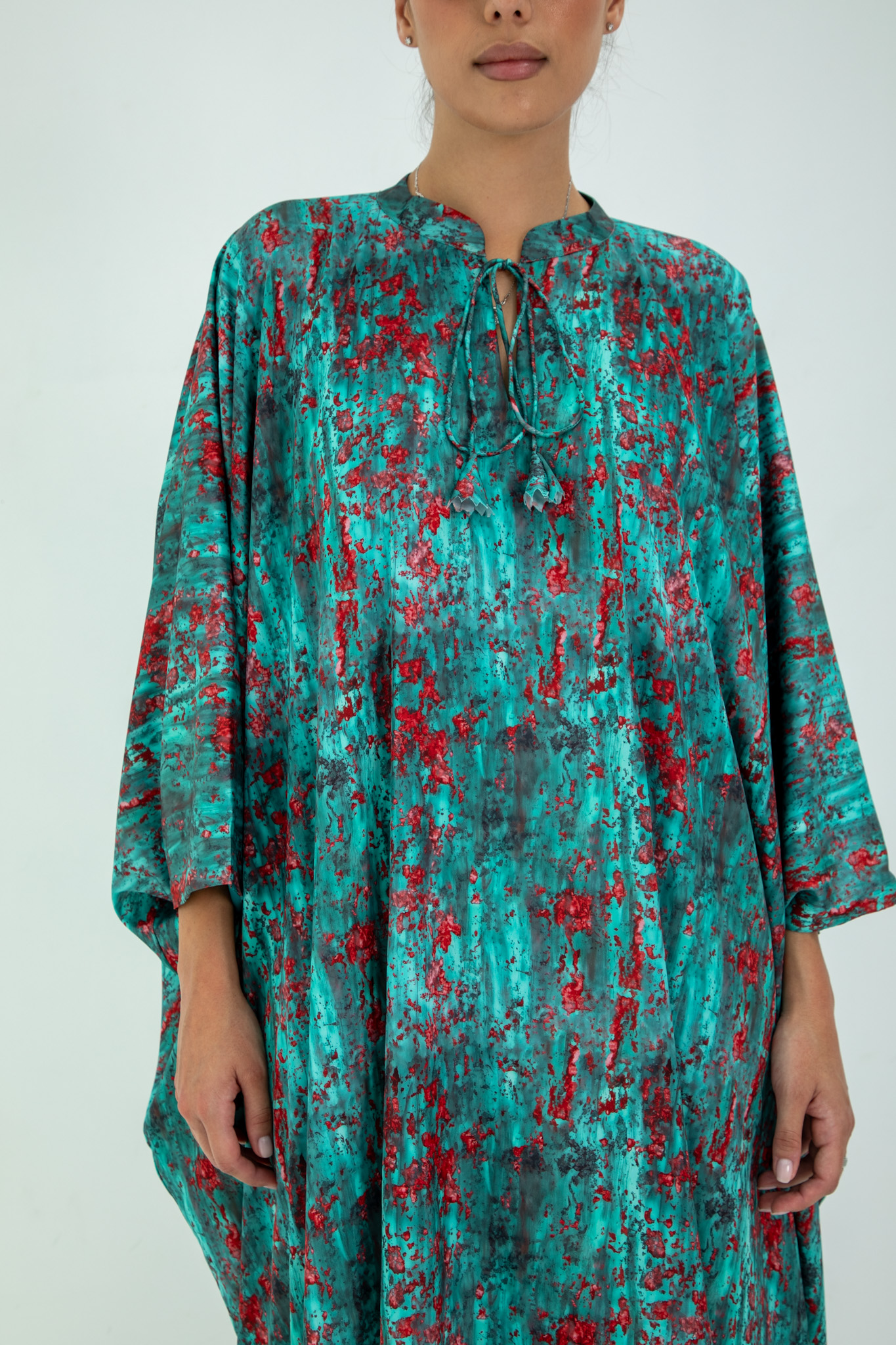 M19 Printed Blue Kaftan